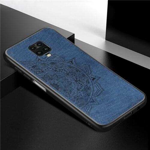 3D Cloth Texture Bumper For Xiaomi Redmi 9 Note 9 9S 8 Pro Case Soft Silicone Hard PC Protective Phone Cover For Xiaomi Note 9