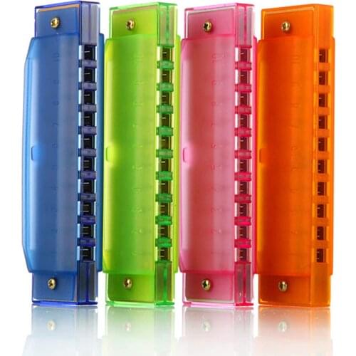 4 Pack Kids Harmonica 10 Hole Plastic Harmonica for Kids, Educational Toys Beginners Toy Musical Instruments for Kids Adults