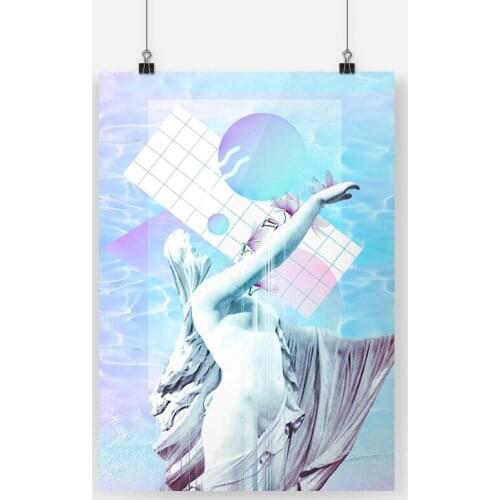 Abstract Vaporwave Sculpture Art Poster Canvas Painting Wall Art Decor Living Room Bedroom Study Home Decoration Prints