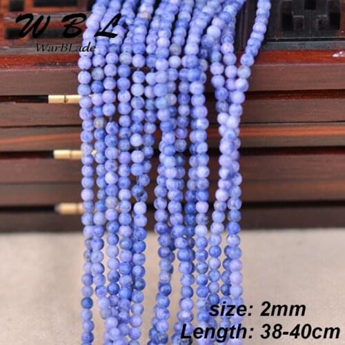 WarBLade Jewelry Accessories Tiny Size 2mm Round Natural Stone Loose Jewelry DIY Beads Agata Amethysts Quartz Stone Beads