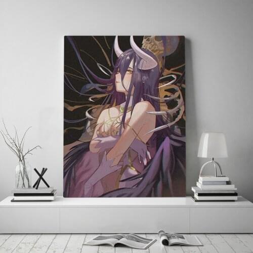 Albedo OVERLORD anime Canvas poster Painting wall Art decor Living room Bedroom Study Home Decoration Prints