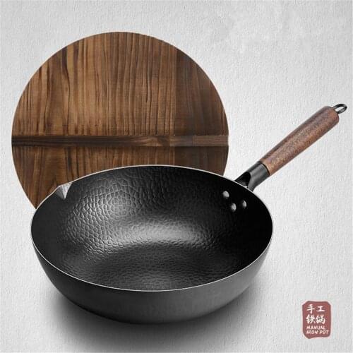Cast Iron Pan Nonstick Pans Cauldron Cast Iron Frying Pan with Lid Skillet Nonstick Cooking Pots lid Induction Cooker Wok Pans
