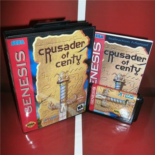 Crusader Of Centy (no Save) US Cover with Box and Manual For Sega Megadrive Genesis Video Game Console 16 bit MD card