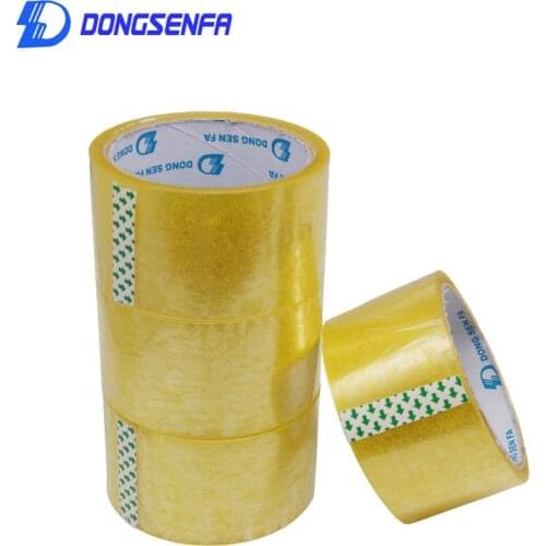 DONGSENFA 50mm X 40Y Parcel Box Adhesive Clear Packing Packaging Shipping Carton Sealing Tapes Adhesive Tape