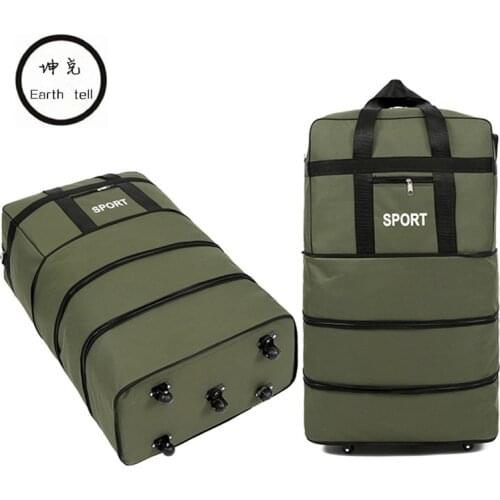Travel luggage 32 Inch 5 wheels waterproof portable Travel Suitcase Nylon cloth fabrics, air carrier bag, Folding suitcase bags