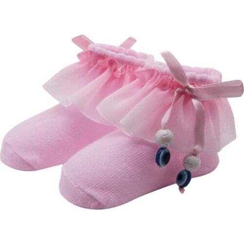 Ins Baby Girl Cute Socks Cotton Mesh Bow Princess Party Toddler Children Socks