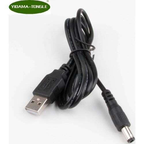 Usb to 5.5/2.1mm barrel plug 5.5 x 2.1 mm 5v dc power jack cable