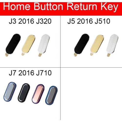Home Button For Samsung Galaxy J3 J5 J7 2016 J320 J510 J710 Menu Return Key Back Recognition Button Flex Cable Replacement