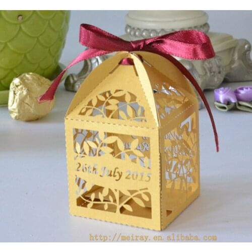 Chocolate candy box,box candy laser wedding,wedding favor boxes laser cut name
