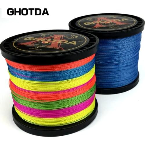 GHOTDA 300M 500M 1000M 8 Strands 4 Strands 10-80LB PE Braided Fishing Wire Multifilament Super Strong Fishing Line Multicolor