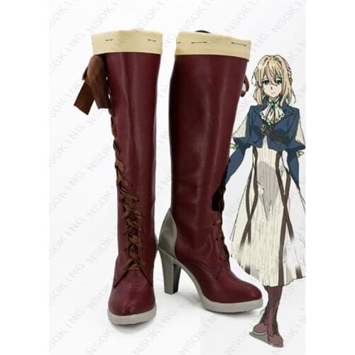 New Violet Boots Cosplay Anime Violet Evergarden Shoes Custom-made