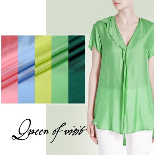 Solid color silk fabric silk habotai smooth and glossy soft fabric dress shirt silk fabric wholesale silk cloth