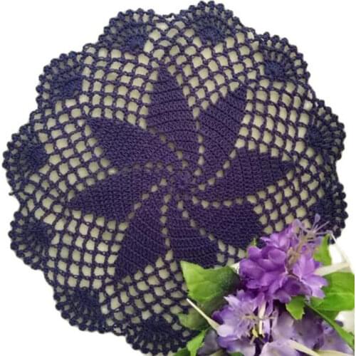 HOT cotton round placemat cup coaster mug kitchen wedding table place mat cloth lace Crochet tea coffee glass doily Handmade pad