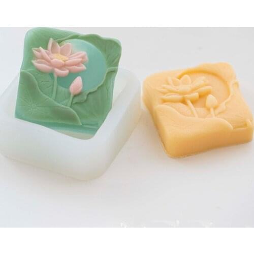 Pond Lotus Silicone Mold DIY Handmade Essential Oil 3d Silicone Soap Mold Flower Mold Fondant Tools Resin Molds Chocolate Mold
