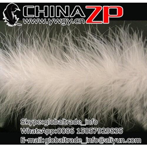 Retail and Wholesale from CHINAZP Factory 20G/piece 10yards/lot Good Quality Dyed Ivory Turkey Marabou Feather Boa