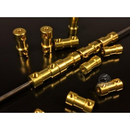 6Pcs 1.5/2/2.3/3.17mm to 1.5/2/3mm Coupling Motor Shaft Coupler High Precision Brass Connectors for DIY RC Boat Models