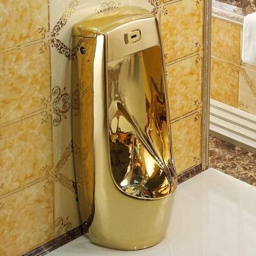 Standing intelligent induction European golden urinal mens wall-mounted floor urinal ceramic urinal urinal