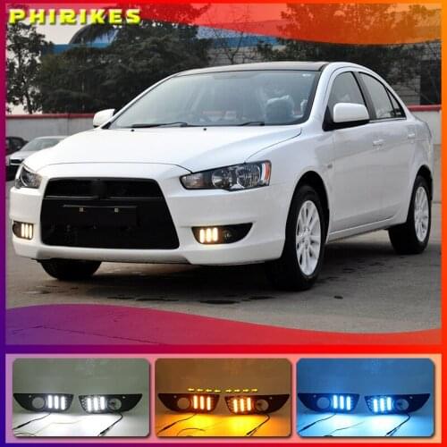 LED DRL Daytime Running Light Fog Lamp 12V Car Running Lights for Mitsubishi Lancer EX 2009-2014