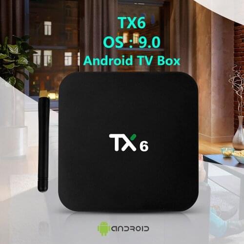 TX6 Android 9.0 Smart TV BOX Allwinner H6 Quad Core Support 2.4G&5G Wireless WIFI 4G 32G Set Top Box Media Player TX6 player
