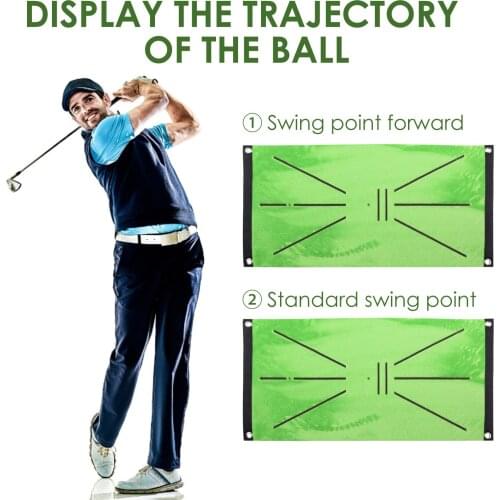 Outdoor Golf Swing Mat Hitting Batting Training Golf Swing Path Direction Mark Trace Golf Swing Training Pad Cushion Golf Tools