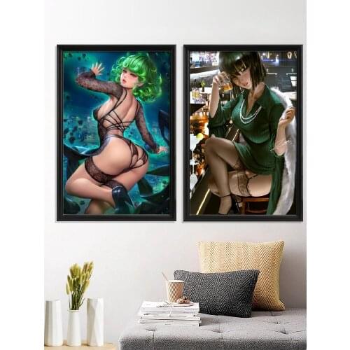 Tatsumaki Bulma Japanese Kawaii Anime Sexy Nude One Punch Cartoon Art-Poster Decoration Prints Picture Canvas Living-Bedroom