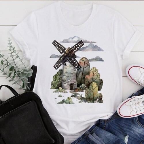 Women Clothes Cartoon Clothing Peace Travel 90s Ladies Summer Print Fashion Tshirt Female Short Sleeve Tee Top Graphic T-shirt