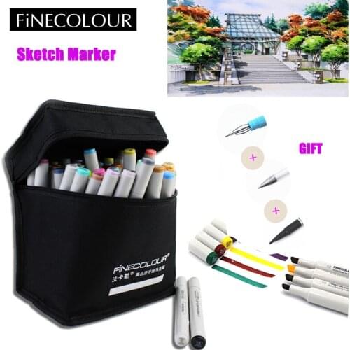 160 Colors Finecolour Alcohol Based Ink Double Headed Art Sketch Markers Brush Pen Artist Set Animation Manga Design