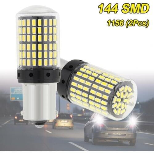 2pcs 3014 144SMD CanBus White/ Yellow / Red Color 5W 500LM 1156 BA15S P21W Led Bulb for Turn Signal Light