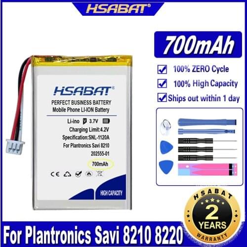 HSABAT 202555-01 700mAh Battery for Plantronics Savi 8210 8220 Headset Batteries