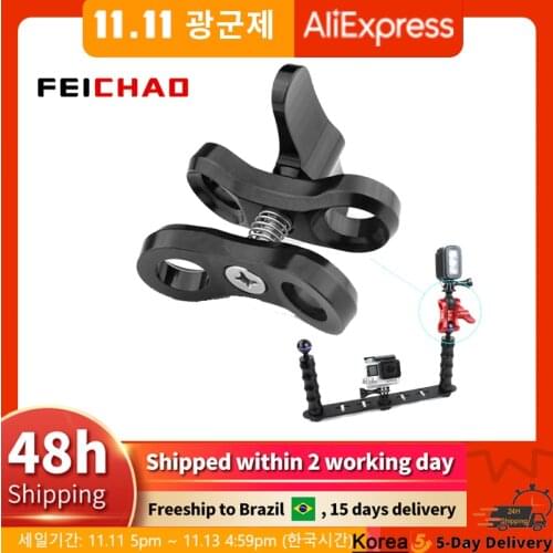 Camera Accessory Diving Lights Ball Butterfly Clip Arm Clamp Mount Aluminum For Gopro Hero 8 7 6 3+/4/5 for DJI EKEN yi Camera