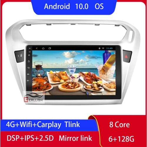 For Peugeot 301 Citroen Elysee 2013 - 2016 WIFI BT Android Auto Autoradio Carplay Car Stereo Radio 1 Din Central Reproductor Gps