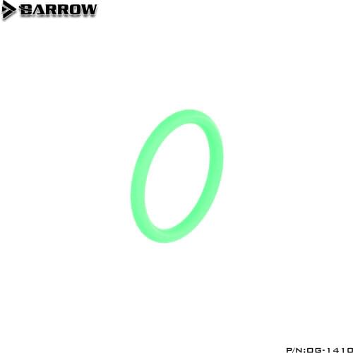 Barrow OG-1410 water cooler G1/4 Noctilucent Green Silica Gel O Ring heatsink gadget