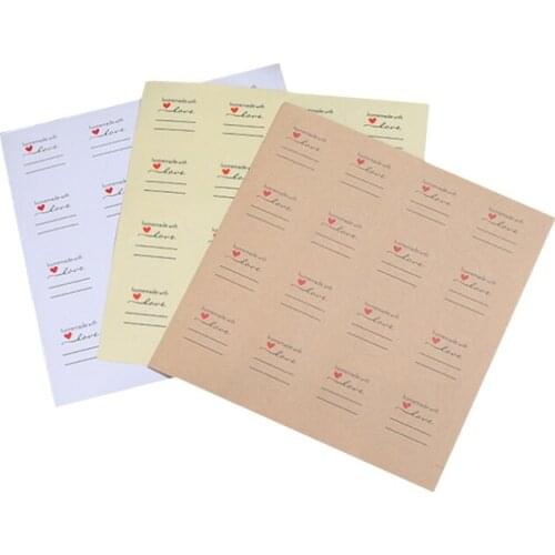 Free shipping1600pcs/lot Kraft Paper Gift Scrapbooking Paper Labels Seal Sticker DIY Self-adhesive Stickers Scrapbooking