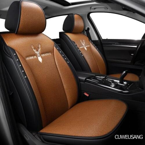 CUWEUSANG flax car seat covers for Mercedes Benz W203 W210 W211 AMG W204 C E S CLS CLK CLA SLK A20 class Car-Styling car seats