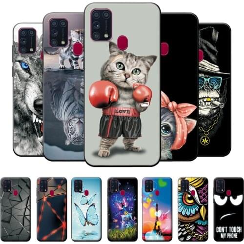 Case For Samsung M31 Soft Silicone Back Cover Bags For Samsung M31 6.4 inch Geometric Butterfly Case Bumper For Samsung M31 M 31