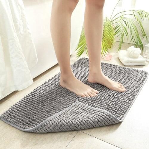 Long Fluffy Carpet Water Absorption Thicken Non-slip Bathroom Kitchen Bedroom Rugs Solid Rectangle Quality Mat