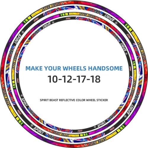 SPIRIT BEAST Motorcycle Wheel Tire Stickers Reflective Rim Tape Wheel Rims Protector Strip