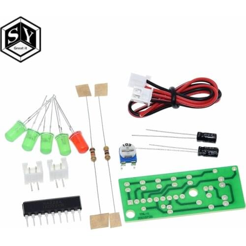 GREAT IT Electronic Kit Parts 5mm RED Green LED Level Indicating 3.5-12V KA2284 DIY KIT Audio Level Indicator Suite Trousse DIY