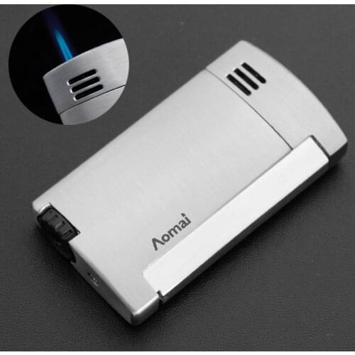 Torch Turbo Jet Windproof Lighter Ultra Thin 1300 C Metal Lighter Side Press Straight Fire Gas Butane Welding Cigarettes Lighter