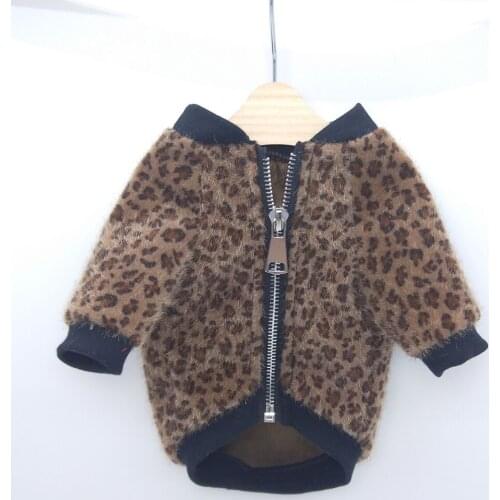 Pet Dog Hoodies Clothes For Small Dogs Casual Puppy Cat Costumes French Bulldog Bichon Luxurious Leopard jacket Clothing