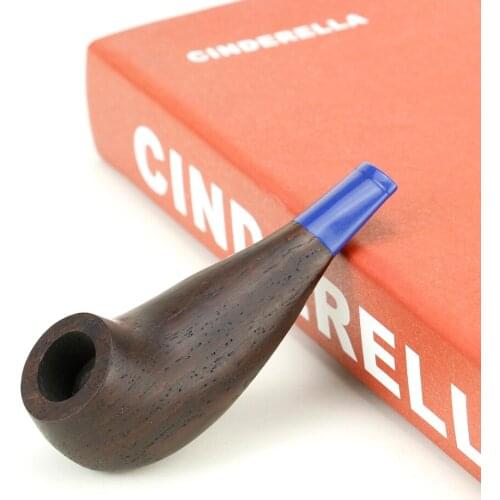 Mutlfunction Smoking Pipe 5.5 & 8mm Cgiarette Pipe 3mm Metal Filter Cigarette Holder Blue Mouth Ebony Wood Tobacco Pipe