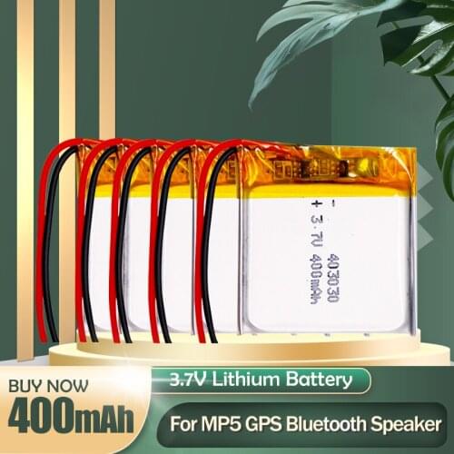 3.7V 400mAh 403030 Lithium Polymer Lipo Li-ion Rechargeable Battery For MP3 MP4 GPS DVR LED Purifier Humidifier Electronic Scale