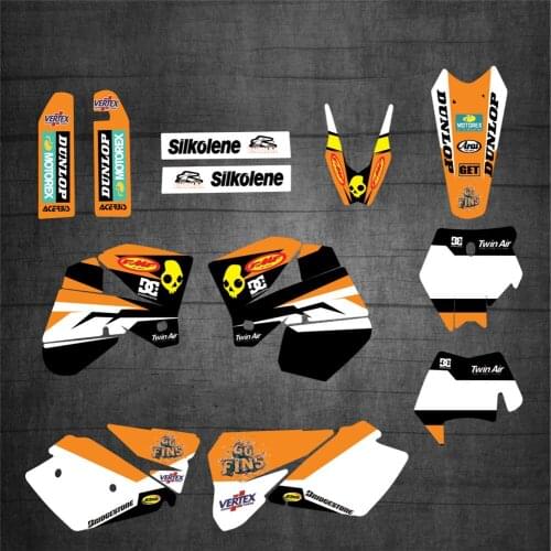 Motorcycle Free custom Graphics & Backgrounds DECALS STICKERS For KTM 125 200 250 300 350 400 450 525 EXC XC MXC 2005 2006 2007
