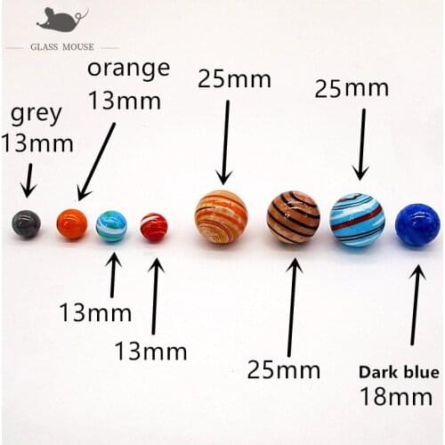 NEW 8pcs/lot Handmade glass ball marbles ornaments Childs birthday gifts 13mm 18mm 25mm Mixed size design Boy game toy marbles