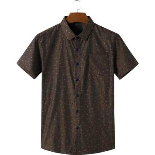 Summer high quality new arrival fashion male Young formal casual mens short sleeved shirt super large plus size 6XL 7XL 8XL