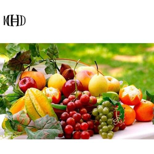 Full Round DIY Diamond Painting Fruit Brocade Icon 3D Rhinestone Diamond Painting Mosaic Diamond Cross Stitch Fruit