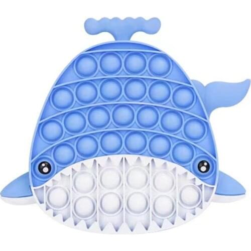 Bubble Sensory Stress Reliever Needs Toys Silicone Whale Push Bubble Anti-Stress Special Need Educational