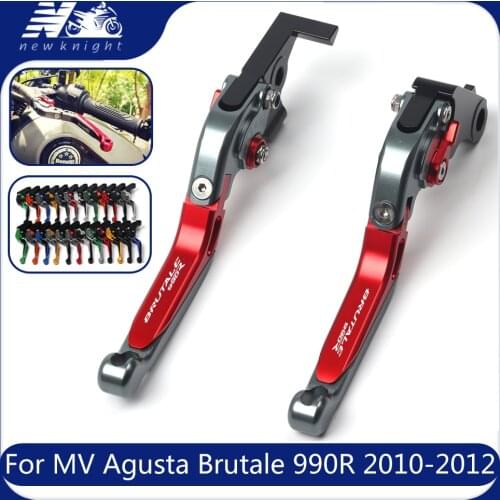 For MV Agusta Brutale 990R 990 R 2010 2011 2012 Motorcycle CNC Aluminum Alloy Adjustable Foldable Brake Clutch Lever Accessories