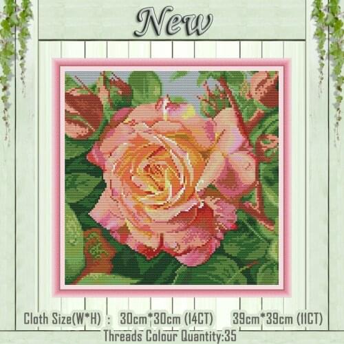 Rose beautiful flower diy home decor painting counted printed on canvas DMC 14CT 11CT Cross Stitch Needlework Sets Embroider kit