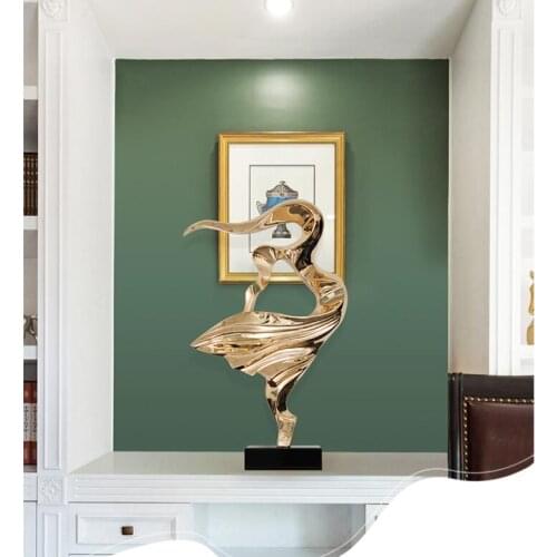 Modern Luxury Resin Floor Sculpture Ornaments Home Livingroom Accessories Crafts Hotel Lobby Club Entrance Figurines Decoration